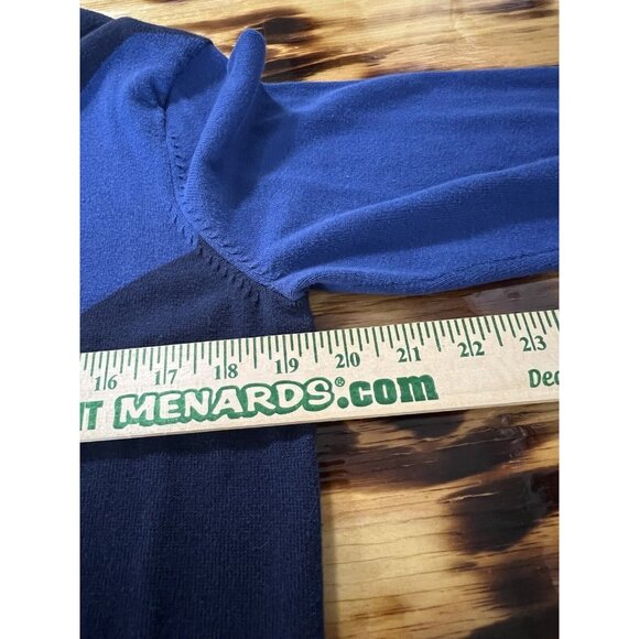 Michael Kors Sweater Women Size Small Blue Cotton Blend Long Sleeve Classic City - Picture 4 of 11